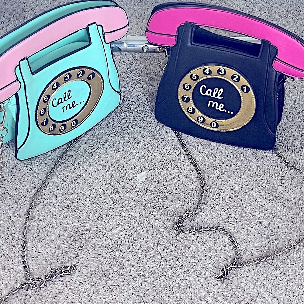 TELEPHONE SHAPED PURSE *~* Vintage Rotary Phone Bag CALL ME